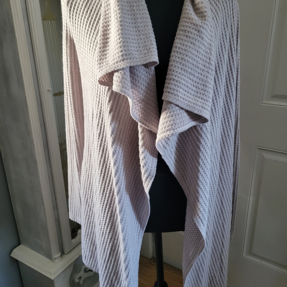 Tart Cream Textured Women's Poncho